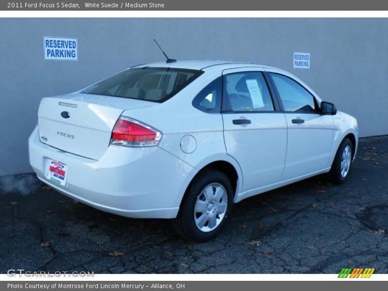 White Suede / Medium Stone 2011 Ford Focus S Sedan