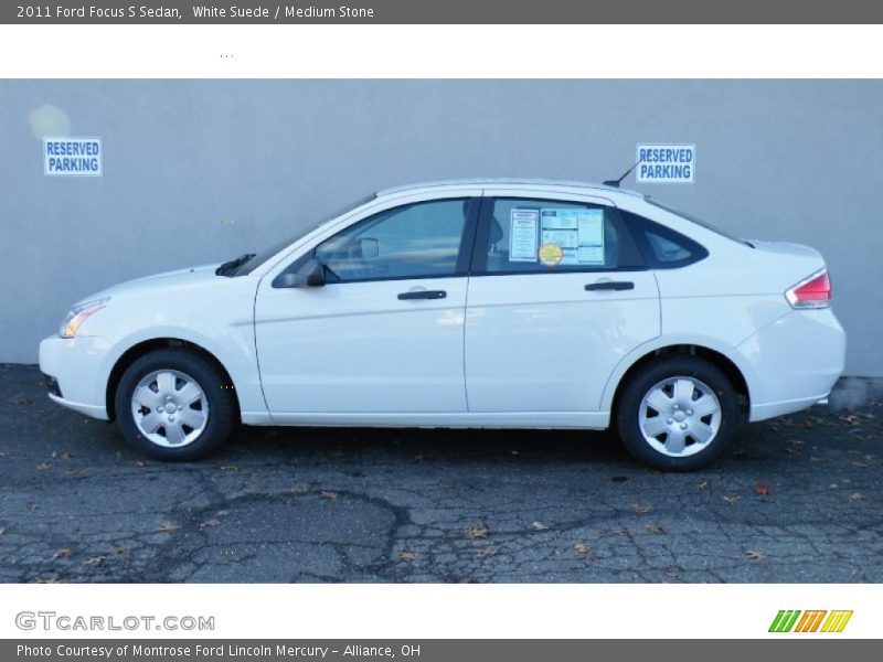 White Suede / Medium Stone 2011 Ford Focus S Sedan