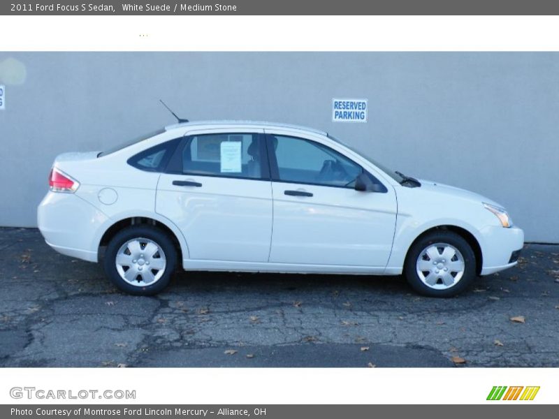 White Suede / Medium Stone 2011 Ford Focus S Sedan