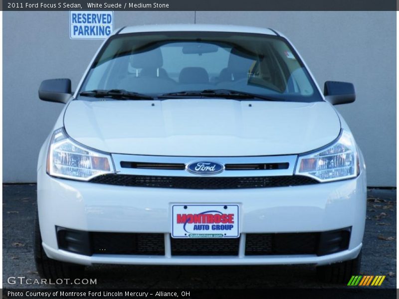 White Suede / Medium Stone 2011 Ford Focus S Sedan