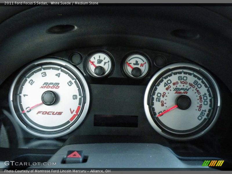 White Suede / Medium Stone 2011 Ford Focus S Sedan