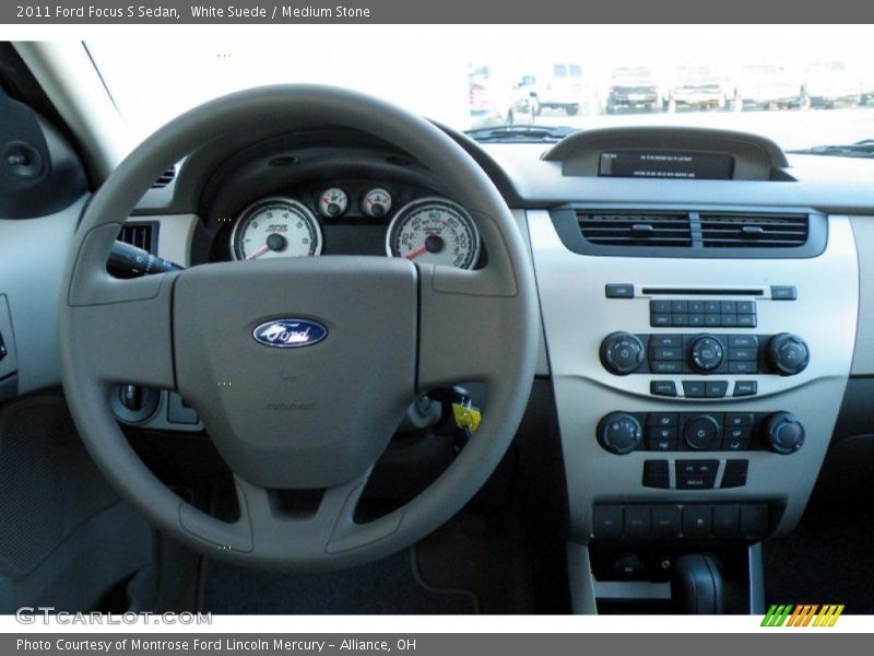 White Suede / Medium Stone 2011 Ford Focus S Sedan