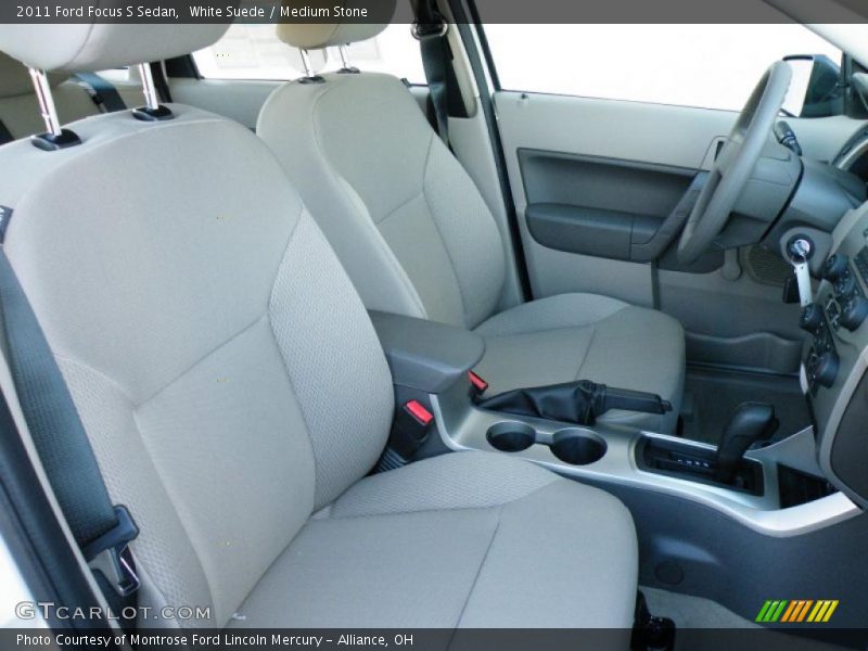 White Suede / Medium Stone 2011 Ford Focus S Sedan