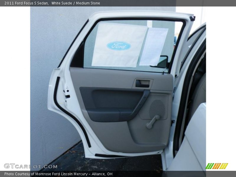 White Suede / Medium Stone 2011 Ford Focus S Sedan