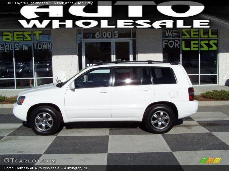 Super White / Ash Gray 2007 Toyota Highlander V6