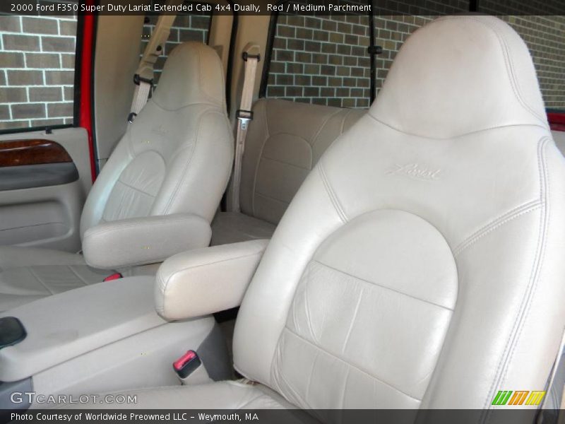 Red / Medium Parchment 2000 Ford F350 Super Duty Lariat Extended Cab 4x4 Dually