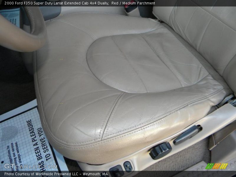 Red / Medium Parchment 2000 Ford F350 Super Duty Lariat Extended Cab 4x4 Dually