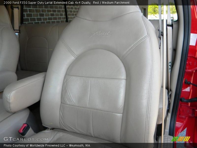 Red / Medium Parchment 2000 Ford F350 Super Duty Lariat Extended Cab 4x4 Dually