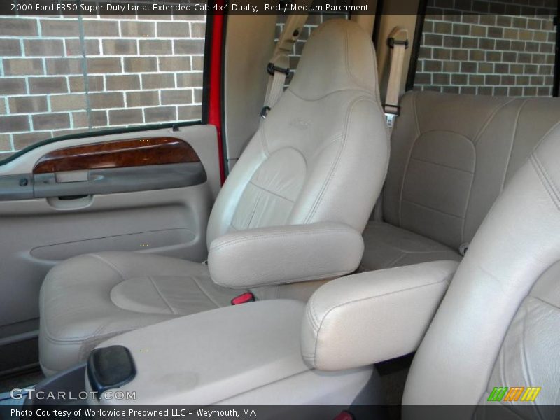 Red / Medium Parchment 2000 Ford F350 Super Duty Lariat Extended Cab 4x4 Dually