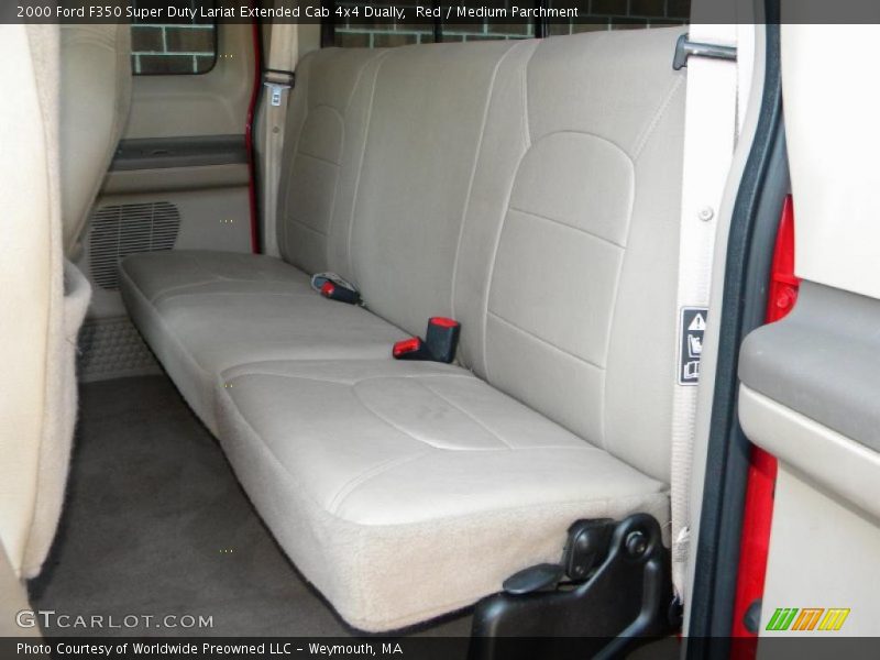 Red / Medium Parchment 2000 Ford F350 Super Duty Lariat Extended Cab 4x4 Dually