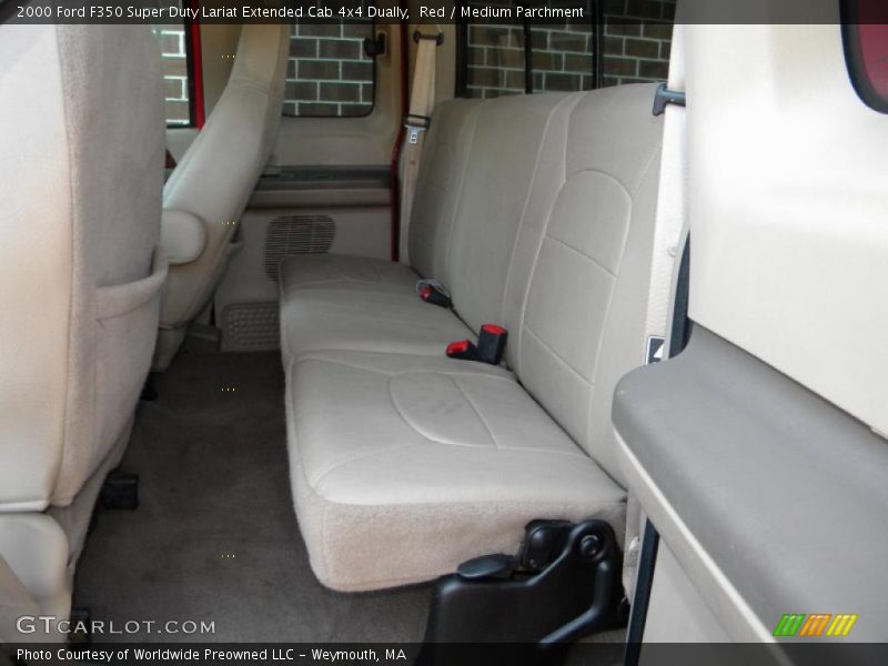 Red / Medium Parchment 2000 Ford F350 Super Duty Lariat Extended Cab 4x4 Dually
