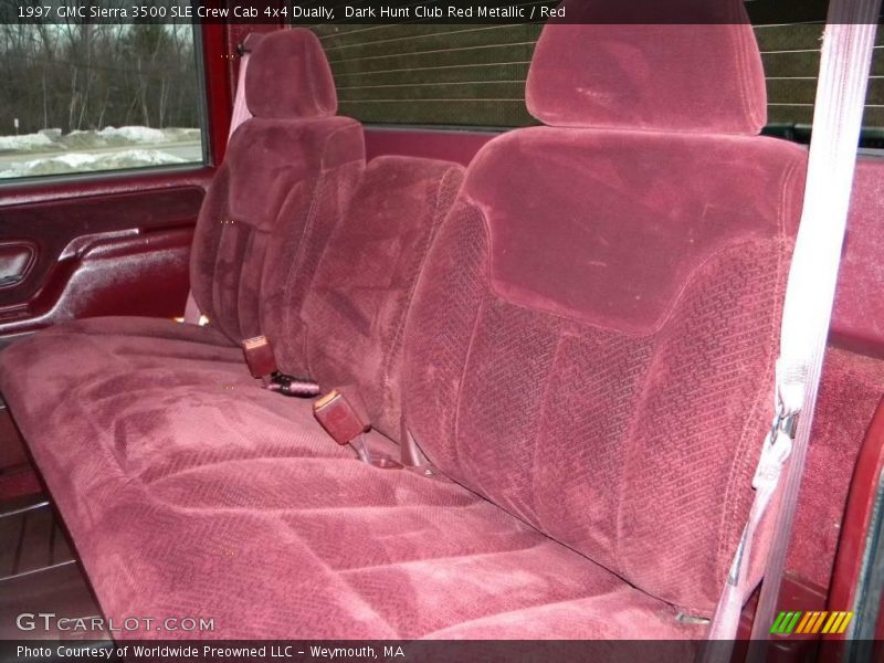  1997 Sierra 3500 SLE Crew Cab 4x4 Dually Red Interior