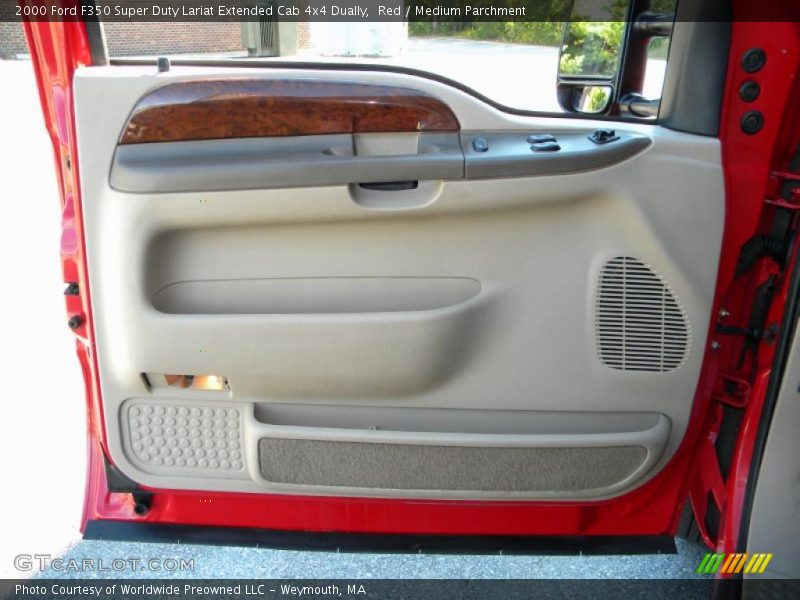 Red / Medium Parchment 2000 Ford F350 Super Duty Lariat Extended Cab 4x4 Dually