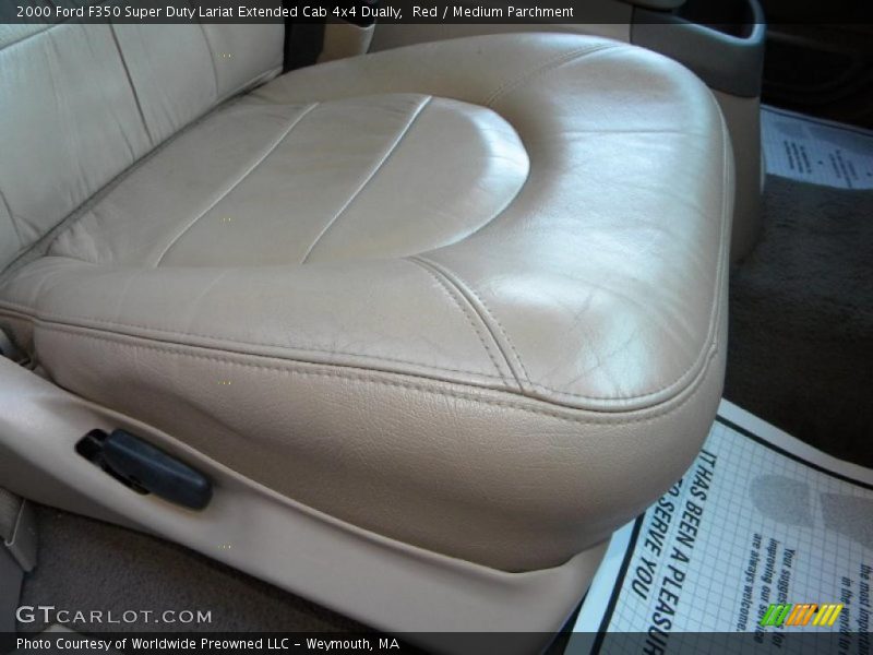 Red / Medium Parchment 2000 Ford F350 Super Duty Lariat Extended Cab 4x4 Dually