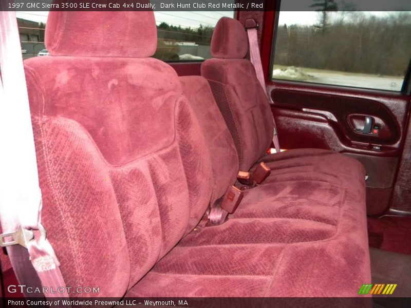  1997 Sierra 3500 SLE Crew Cab 4x4 Dually Red Interior