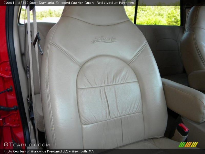 Red / Medium Parchment 2000 Ford F350 Super Duty Lariat Extended Cab 4x4 Dually