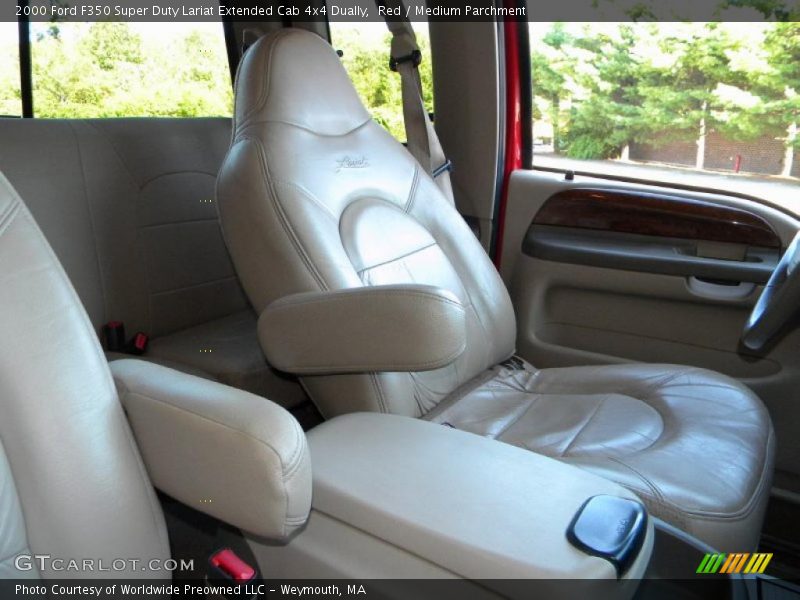 Red / Medium Parchment 2000 Ford F350 Super Duty Lariat Extended Cab 4x4 Dually