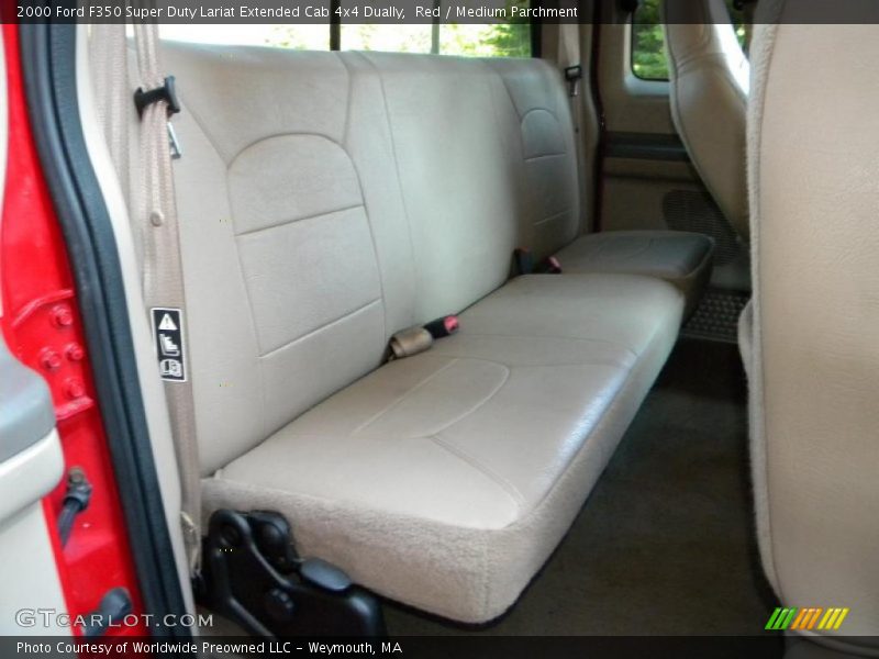Red / Medium Parchment 2000 Ford F350 Super Duty Lariat Extended Cab 4x4 Dually