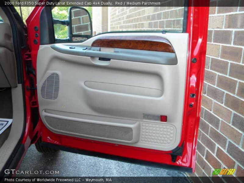 Red / Medium Parchment 2000 Ford F350 Super Duty Lariat Extended Cab 4x4 Dually