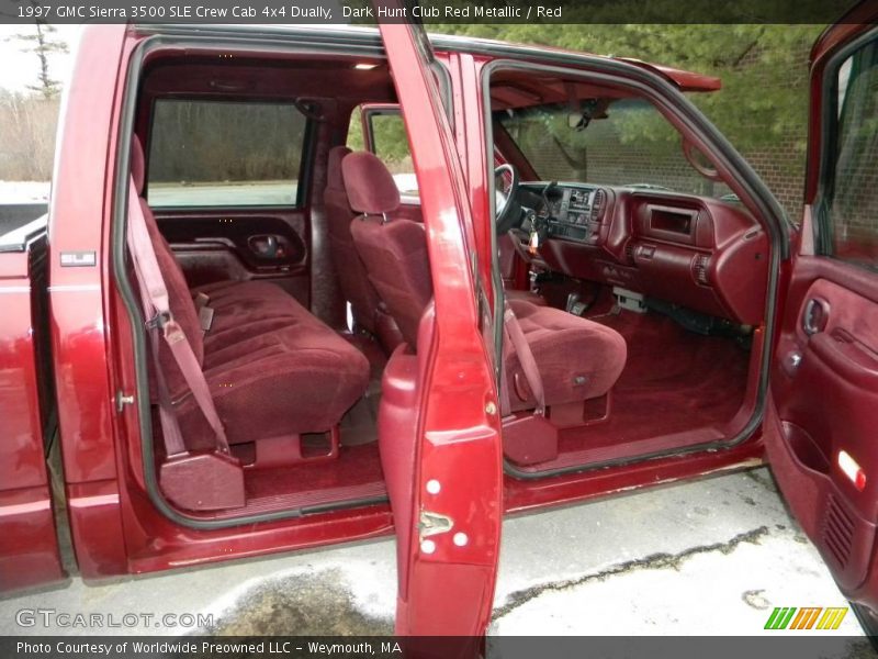  1997 Sierra 3500 SLE Crew Cab 4x4 Dually Red Interior