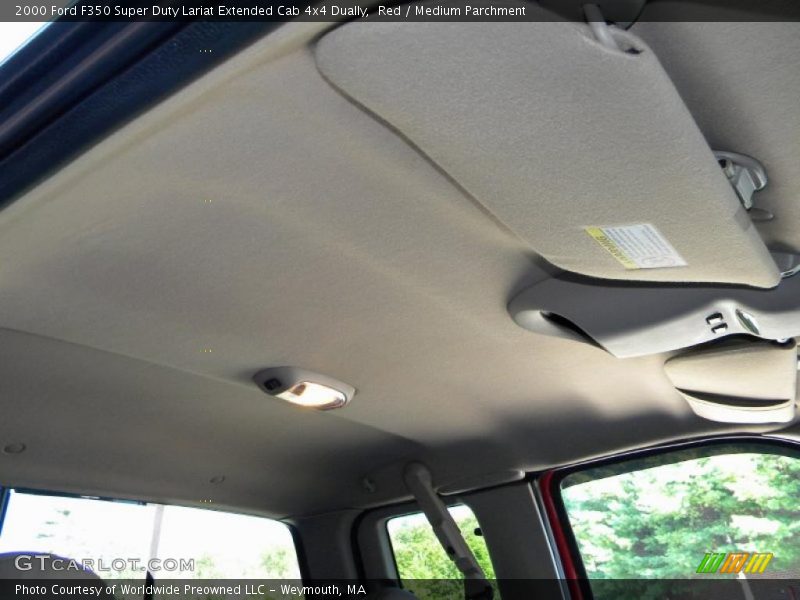 Red / Medium Parchment 2000 Ford F350 Super Duty Lariat Extended Cab 4x4 Dually