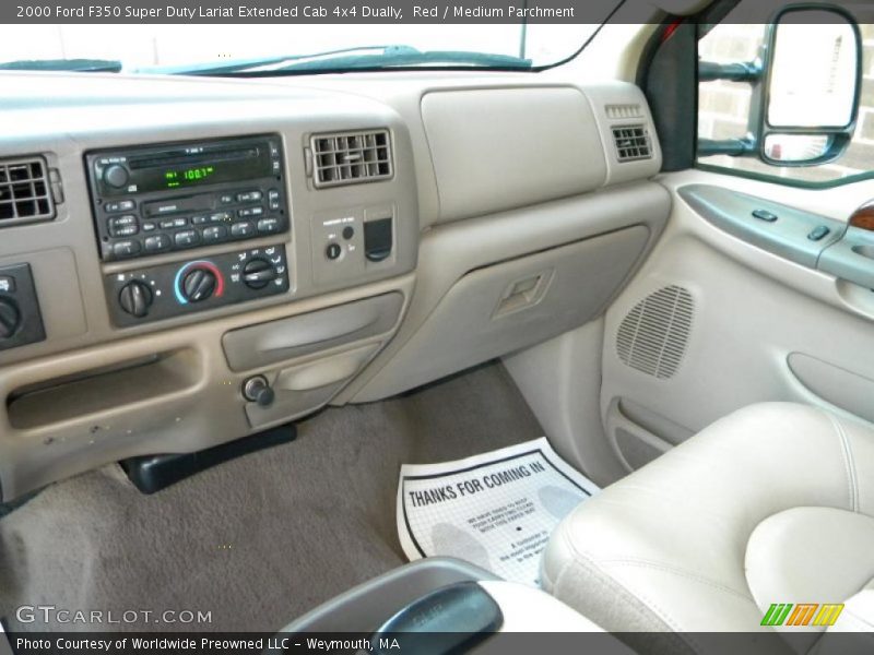 Red / Medium Parchment 2000 Ford F350 Super Duty Lariat Extended Cab 4x4 Dually