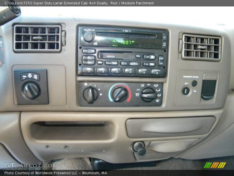 Red / Medium Parchment 2000 Ford F350 Super Duty Lariat Extended Cab 4x4 Dually