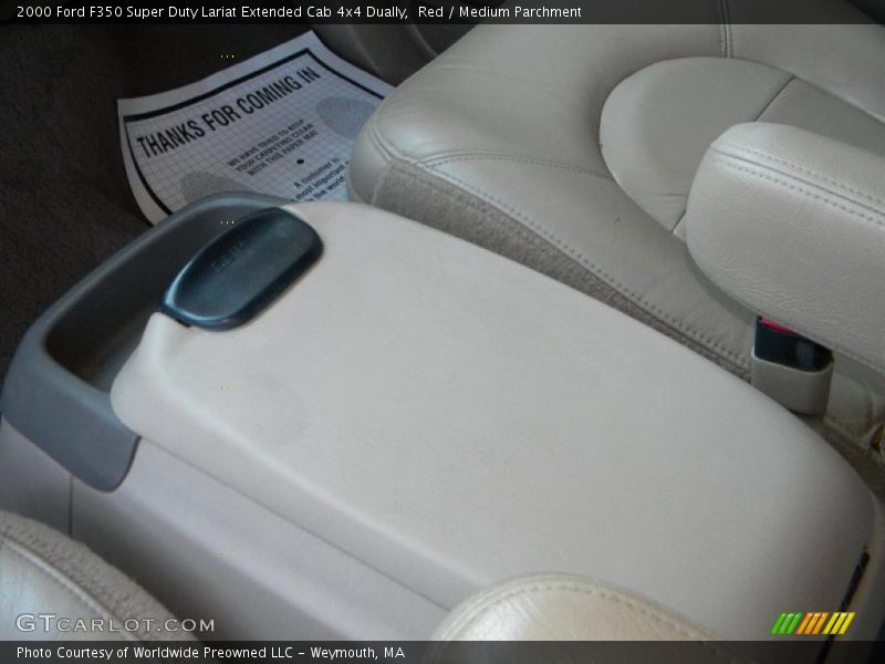 Red / Medium Parchment 2000 Ford F350 Super Duty Lariat Extended Cab 4x4 Dually