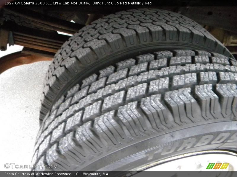 Dark Hunt Club Red Metallic / Red 1997 GMC Sierra 3500 SLE Crew Cab 4x4 Dually