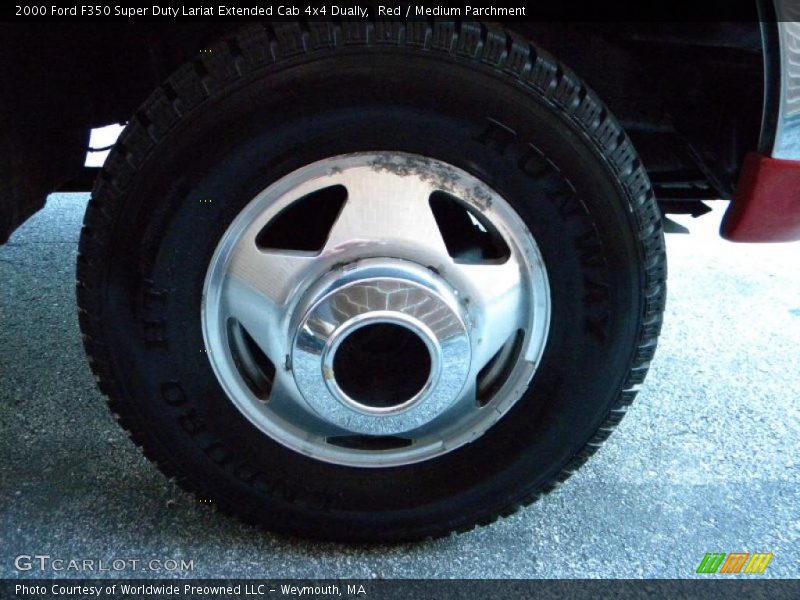 Red / Medium Parchment 2000 Ford F350 Super Duty Lariat Extended Cab 4x4 Dually