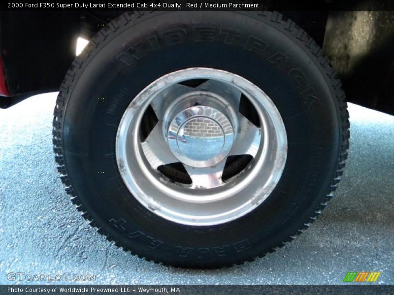 Red / Medium Parchment 2000 Ford F350 Super Duty Lariat Extended Cab 4x4 Dually