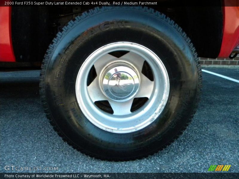 Red / Medium Parchment 2000 Ford F350 Super Duty Lariat Extended Cab 4x4 Dually