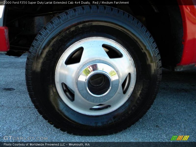 Red / Medium Parchment 2000 Ford F350 Super Duty Lariat Extended Cab 4x4 Dually