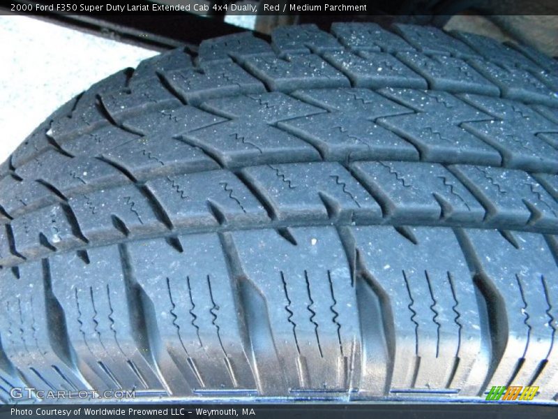 Red / Medium Parchment 2000 Ford F350 Super Duty Lariat Extended Cab 4x4 Dually