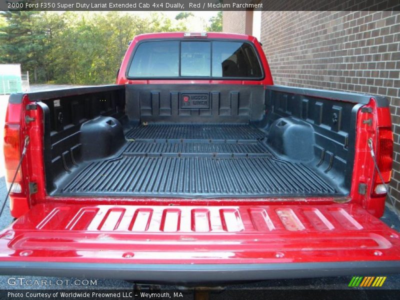 Red / Medium Parchment 2000 Ford F350 Super Duty Lariat Extended Cab 4x4 Dually