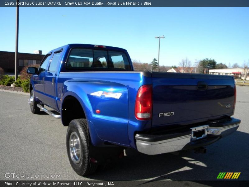 Royal Blue Metallic / Blue 1999 Ford F350 Super Duty XLT Crew Cab 4x4 Dually
