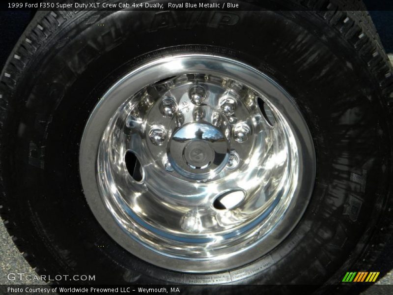 Royal Blue Metallic / Blue 1999 Ford F350 Super Duty XLT Crew Cab 4x4 Dually