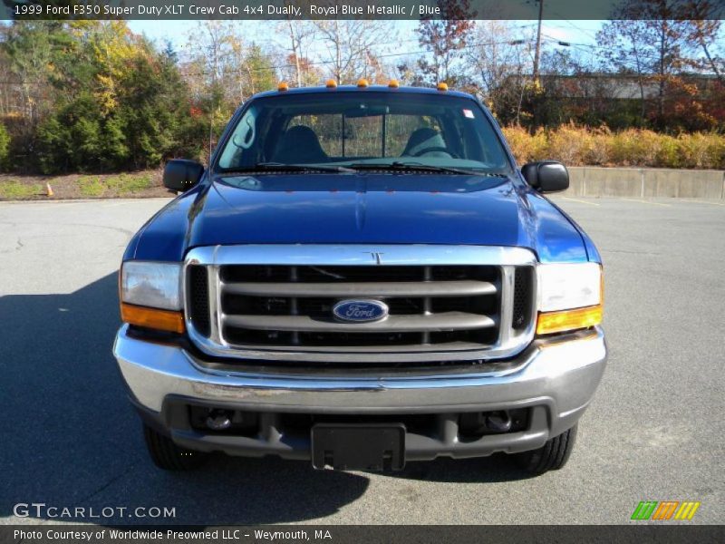 Royal Blue Metallic / Blue 1999 Ford F350 Super Duty XLT Crew Cab 4x4 Dually