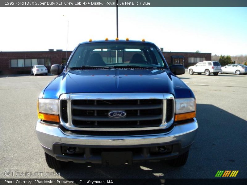 Royal Blue Metallic / Blue 1999 Ford F350 Super Duty XLT Crew Cab 4x4 Dually