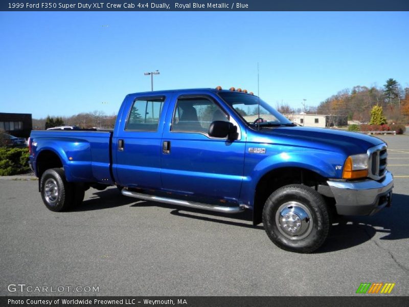  1999 F350 Super Duty XLT Crew Cab 4x4 Dually Royal Blue Metallic