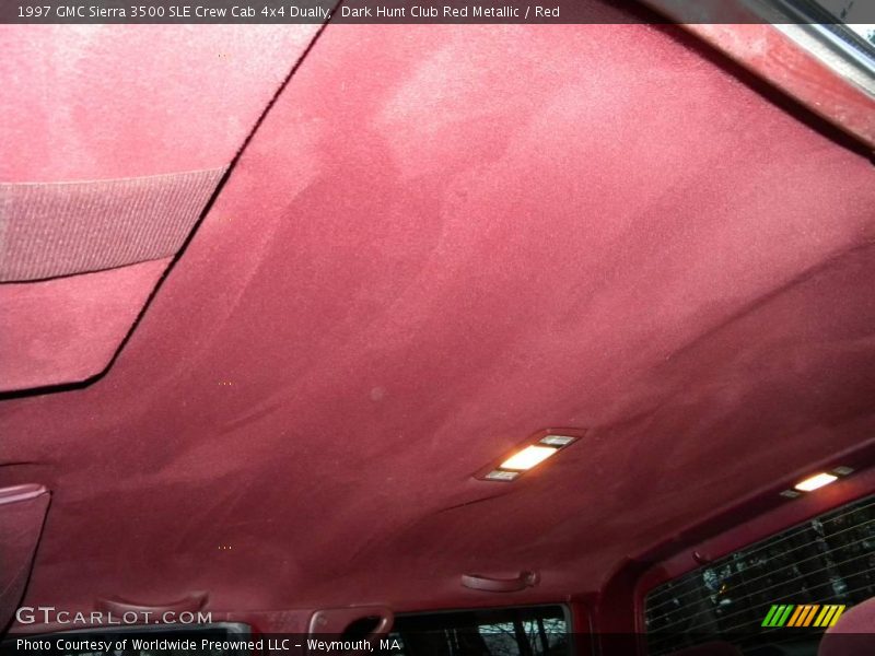 Dark Hunt Club Red Metallic / Red 1997 GMC Sierra 3500 SLE Crew Cab 4x4 Dually