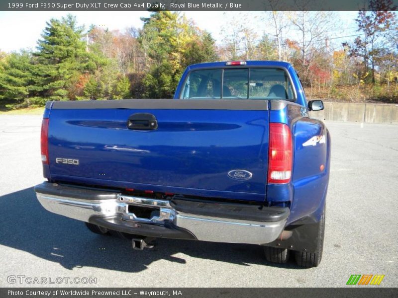 Royal Blue Metallic / Blue 1999 Ford F350 Super Duty XLT Crew Cab 4x4 Dually