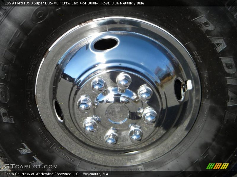 Royal Blue Metallic / Blue 1999 Ford F350 Super Duty XLT Crew Cab 4x4 Dually