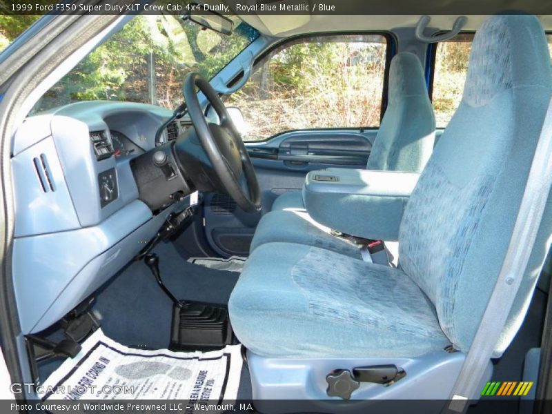  1999 F350 Super Duty XLT Crew Cab 4x4 Dually Blue Interior