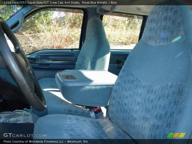 Royal Blue Metallic / Blue 1999 Ford F350 Super Duty XLT Crew Cab 4x4 Dually