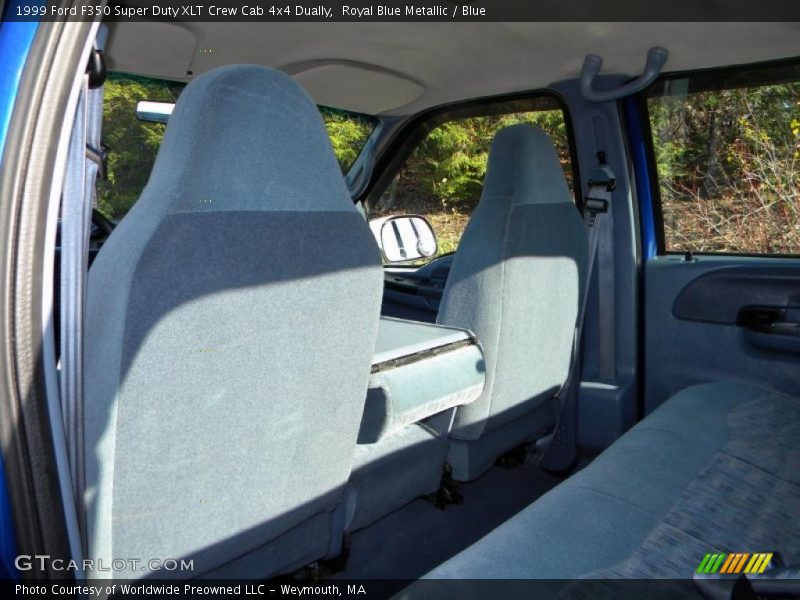 Royal Blue Metallic / Blue 1999 Ford F350 Super Duty XLT Crew Cab 4x4 Dually