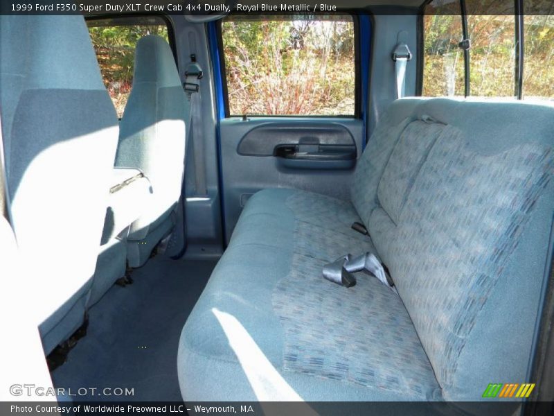Royal Blue Metallic / Blue 1999 Ford F350 Super Duty XLT Crew Cab 4x4 Dually