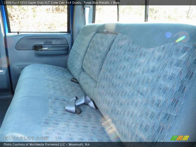 Royal Blue Metallic / Blue 1999 Ford F350 Super Duty XLT Crew Cab 4x4 Dually