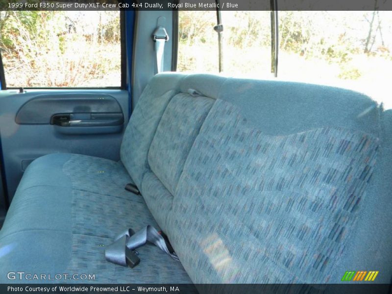 Royal Blue Metallic / Blue 1999 Ford F350 Super Duty XLT Crew Cab 4x4 Dually