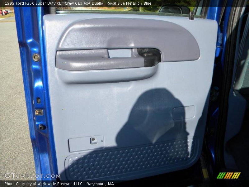 Royal Blue Metallic / Blue 1999 Ford F350 Super Duty XLT Crew Cab 4x4 Dually